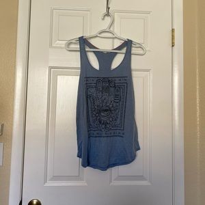 BillaBong Blue Evil Eye Hand of Hamsa Tank Top